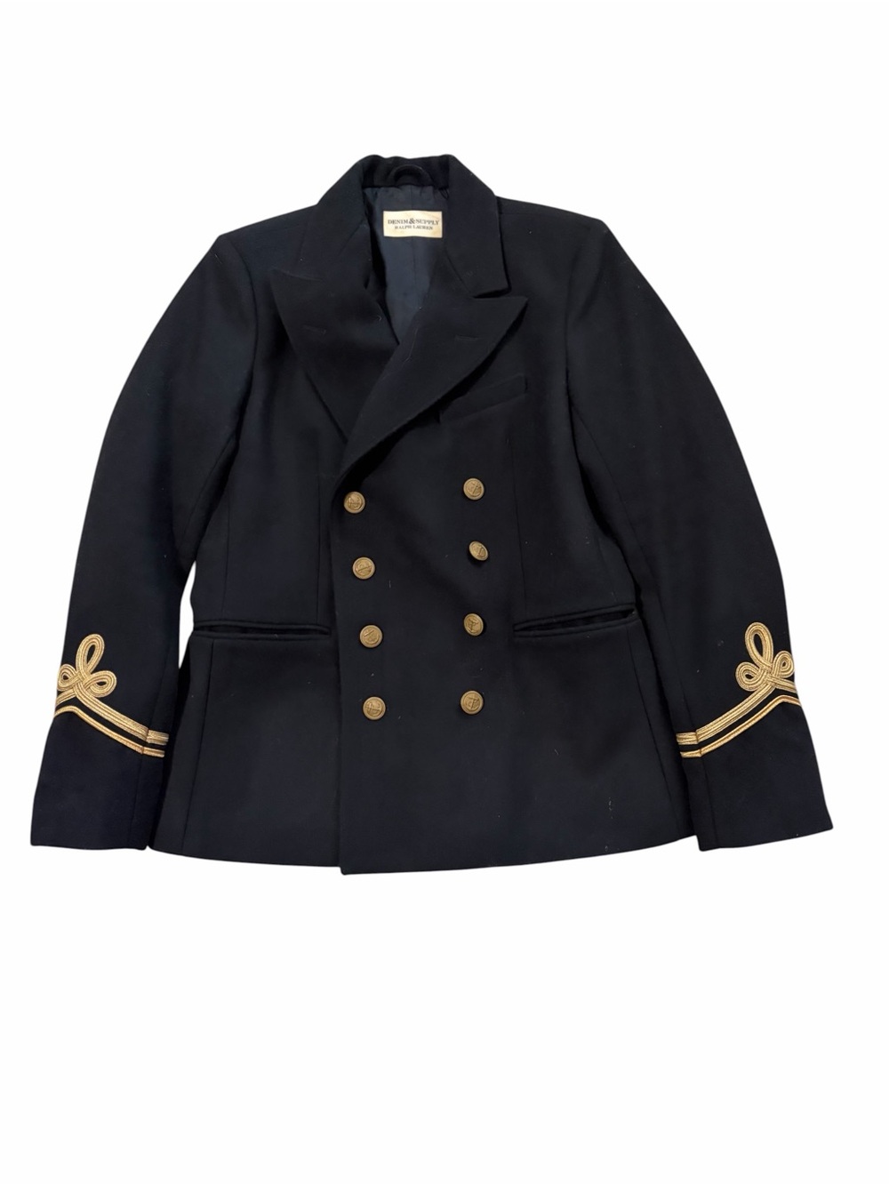 Denim & Supply Ralph Lauren Double Breasted Military Blazer Mens Medium READ